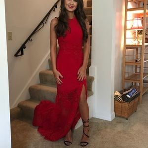 Red Sherrie Hill #51019 Prom Dress Size 0